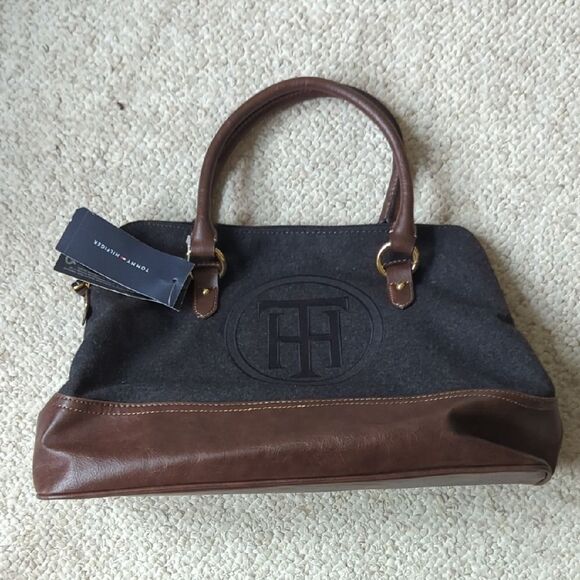 Tommy Hilfiger Charcoal and Chocolate Tote - Picture 1 of 6
